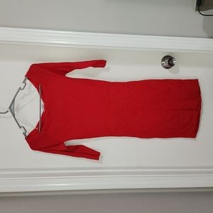 off shoulder  red dress